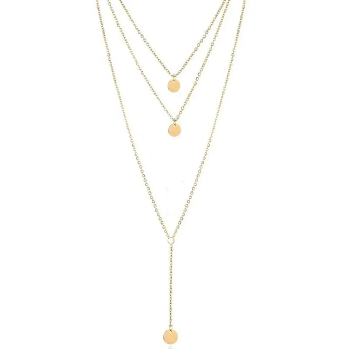 Minimalist Round Disco Coin Chain Necklace Pendant Dainty Sequins Multi Layers Necklaces for Women Fashion Jewelry Gifts