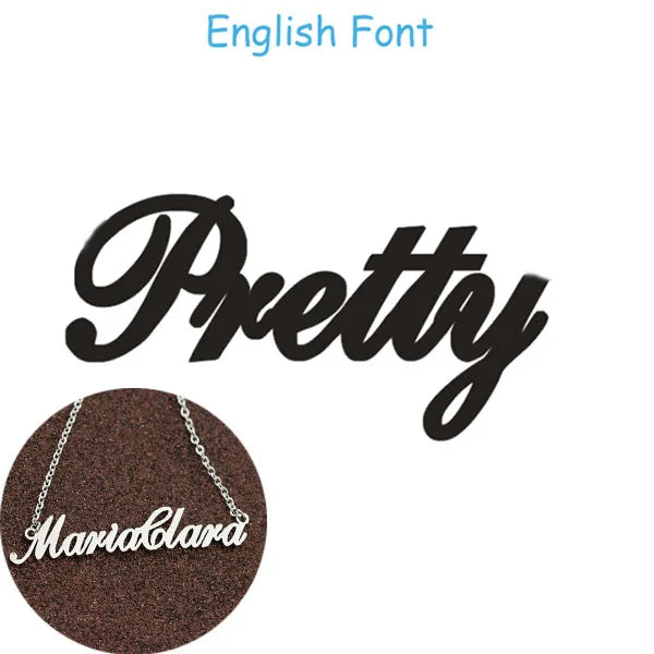 Stainless Steel Choker Custom Name Necklace Personalized Jewelry Men Handmade Nameplate Pendant Necklaces Women Best Friend Gift