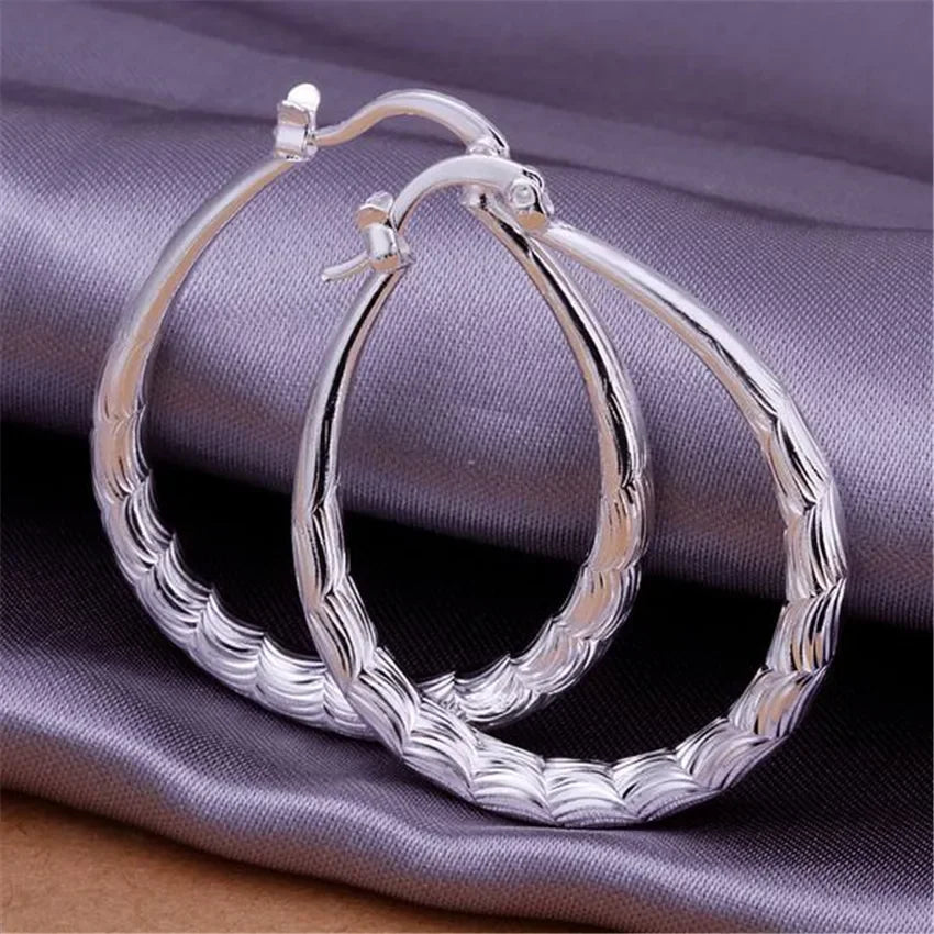 925 wedding silver earrings for lady women gold color wedding gift lady hot fashion jewelry high quality factory price