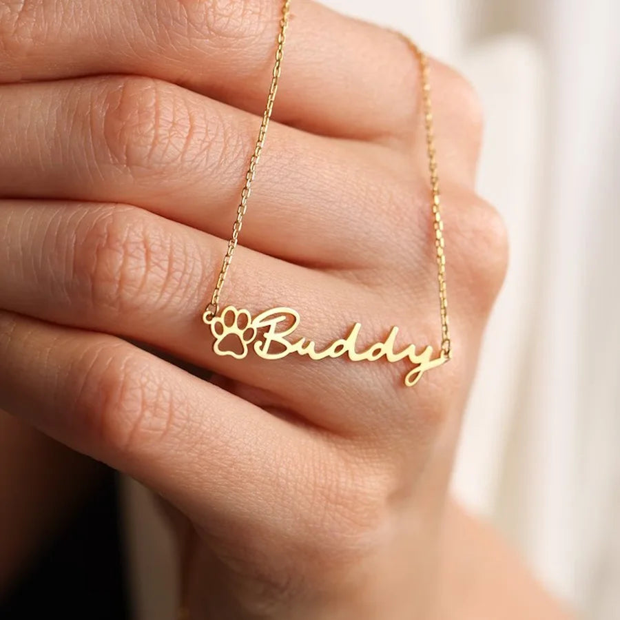 Stainless Steel Choker Custom Name Necklace Personalized Jewelry Men Handmade Nameplate Pendant Necklaces Women Best Friend Gift