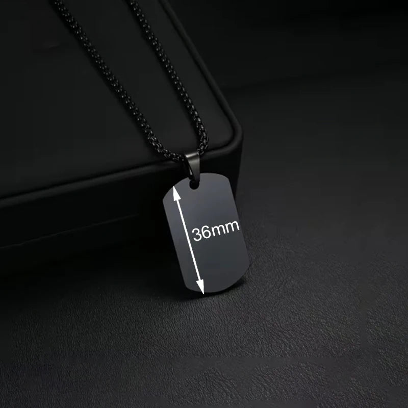 Personalized Necklaces Stainless Steel Engraved Photo Logo Text Pendant For Women Men Christmas Valentine's Day Jewelry Gifts