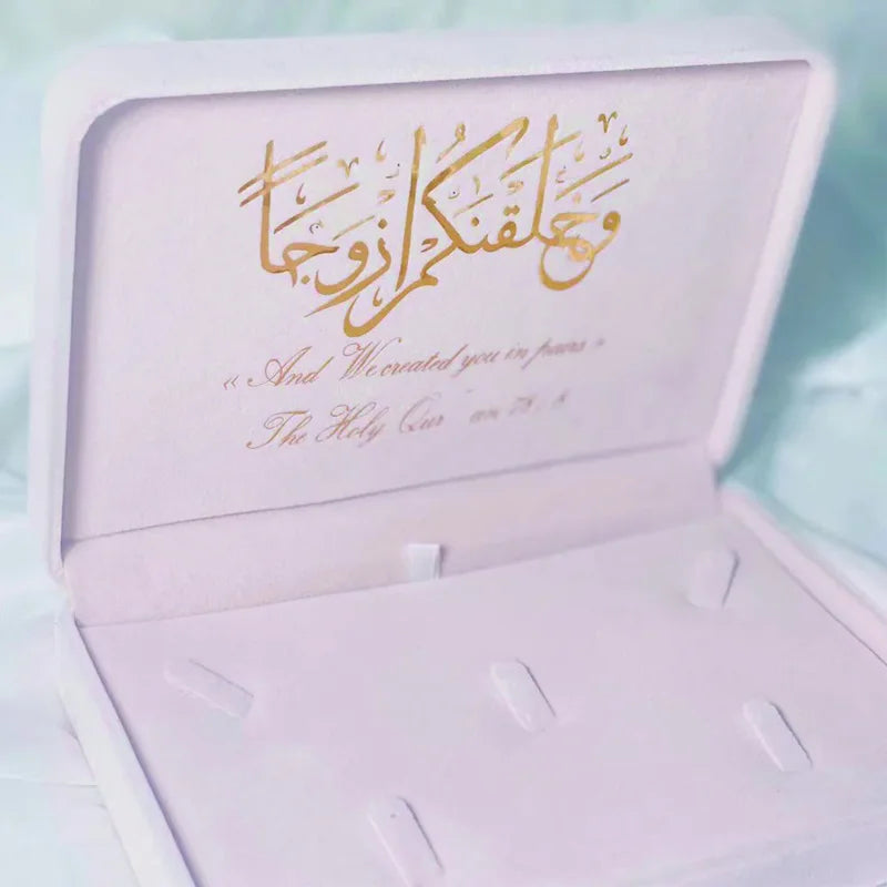 Personalized Flannel Jewelry Box Wedding Custom Name  Anniversary Gift Necklace Ring Box gifts for Bride Bridesmaid Girlfriend