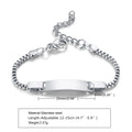 Personalized Stainless Steel Jewelry Custom Personalized Name ID Bracelet Girl Boy Newborn Children Gifts Curb Chain Link