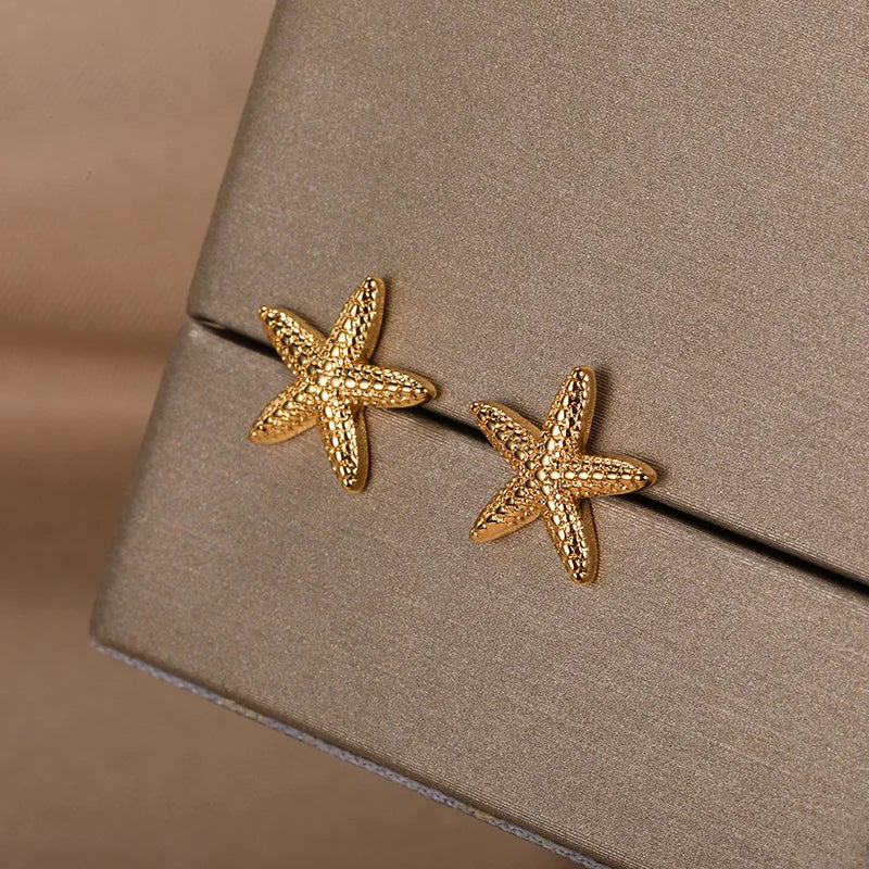 Minimal Starfish Earings Fashion Jewelry Cute Animal Stud Earring Best Friend Gifts 2022 boucles d'oreilles