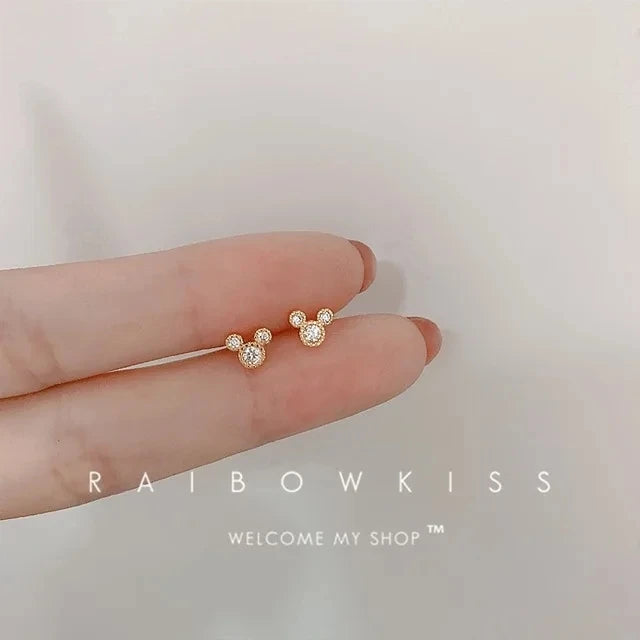 New Minimal Zircon Earrings For Women Crystal Small Thin Cartilage Fashion Geometry Earring Girls Piercing Jewelry Gifts
