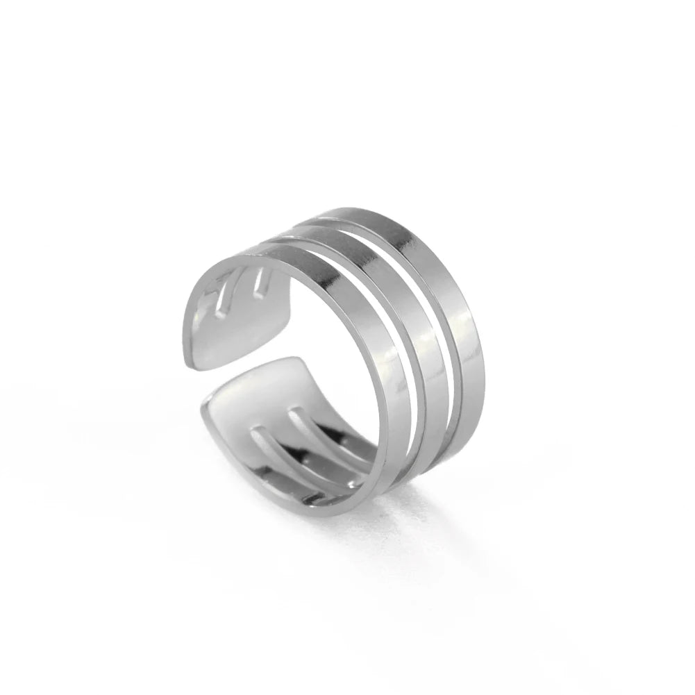 Personalized Finger Ring For Woman Men Family Engrave Name Date Custom Couple Lover Gift Stainless Steel Gold Color Jewelry