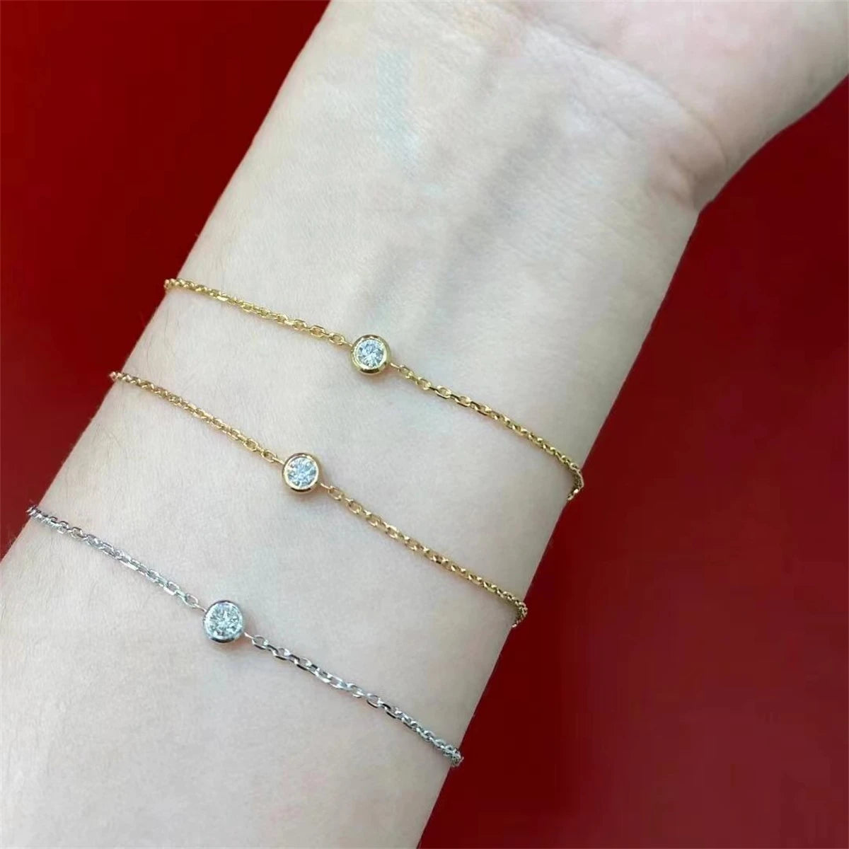 925 Silver AAA Zircon Ins Bracelets for Women Korean Fashion Sweet Girls Sparkling Delicate Chain Bracelet Party Jewelry Gifts