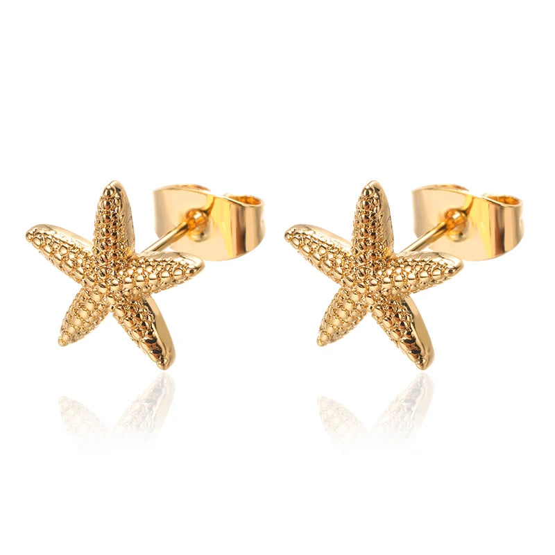Minimal Starfish Earings Fashion Jewelry Cute Animal Stud Earring Best Friend Gifts 2022 boucles d'oreilles