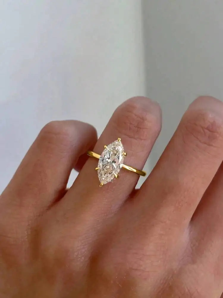 925 Sterling Silver Classic Gorgeous Sparkling Zircon Ring For Women Engagement Wedding Luxury Fashion High Quality Fine Jewelry